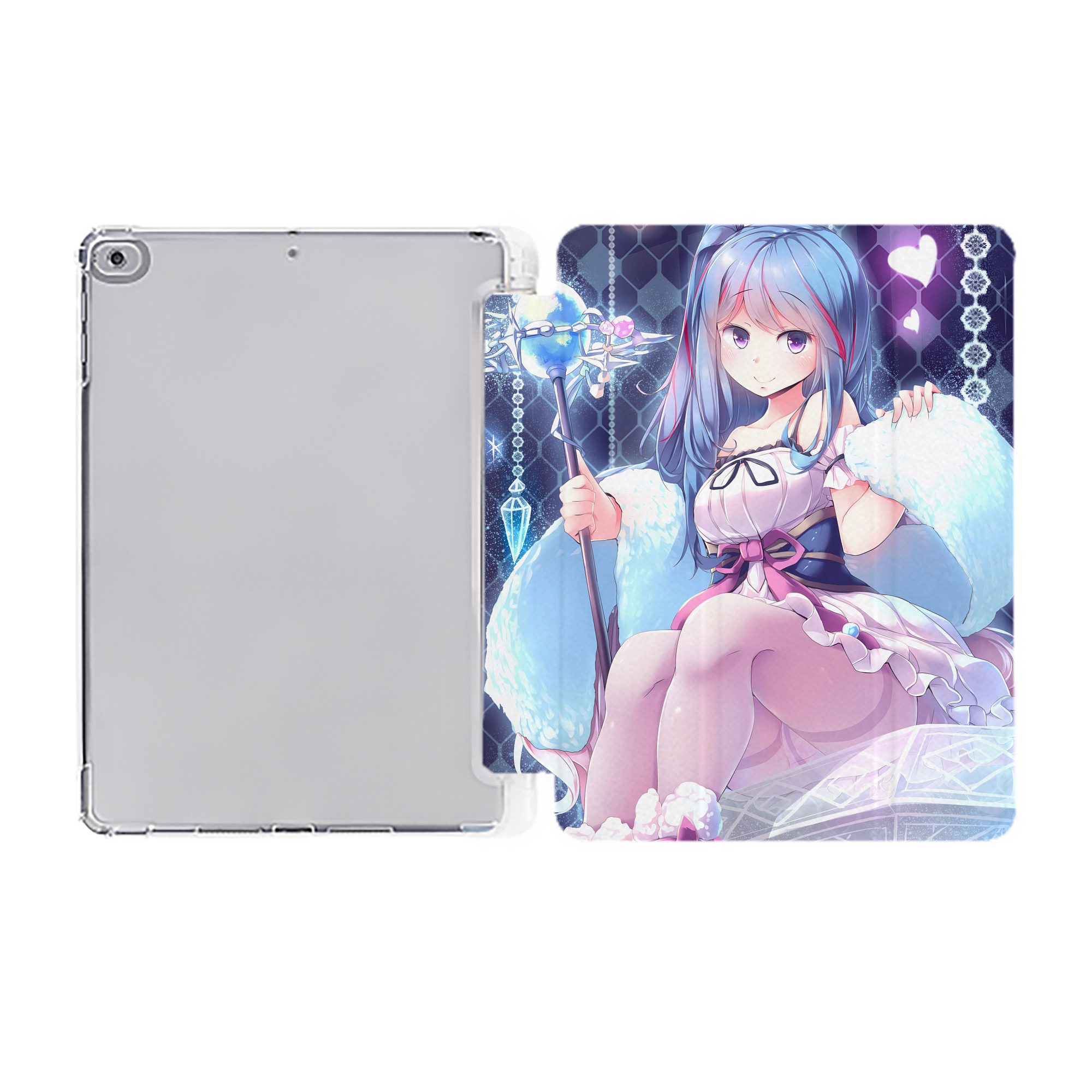 （画像用） 遊☆戯☆王 Yu-Gi-Oh! IPad ケース ペン収納付き 三つ折りスタンド PUレザー×シリコン 対応機種9.5/10.5/10.9インチ